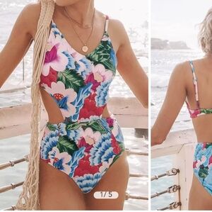 Cut out one-piece swimsuit